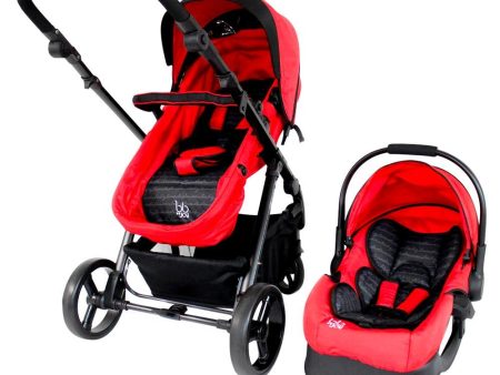 coche travel system 4 en 1 de lujo stylus  color rojo marca bbjoy For Cheap