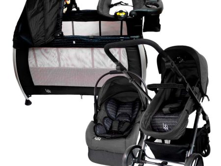 combo coche travel system 4 en 1 de lujo stylus  color gris marca bbjoy   corral cuna nuit color gris marca bbjoy Online