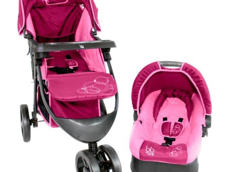 coche travel system 4 en 1 city lite color rosado marca bbjoy Sale