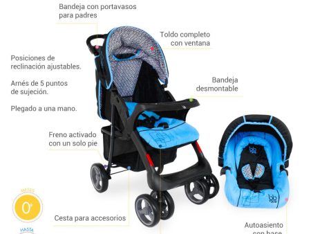 coche travel system 4 en 1 travel lite marca bbjoy Discount