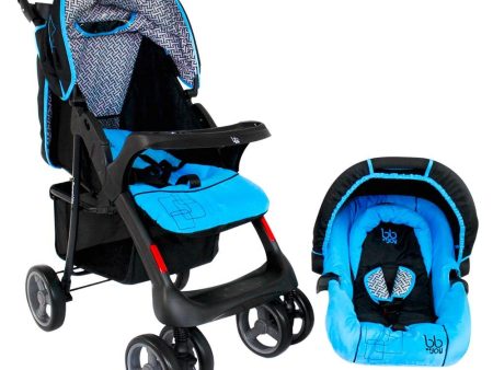 coche travel system 4 en 1 travel lite  color azul marca bbjoy Supply